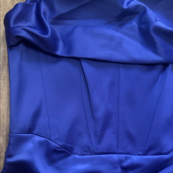 Bardot Strapless Dress Deep Blue - Picture 7 of 8